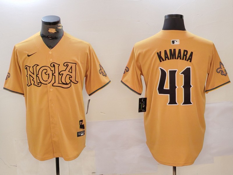 Men's New Orleans Saints Alvin Kamara #41 Yellow Jersey
